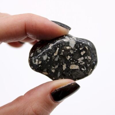ATumbleM-04 - Piedras africanas medianas - Gallina de Guinea mediana - Se vende en 12x unidad/es por exterior
