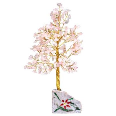 IGemT-18 - Árbol de piedras preciosas de cuarzo rosa - 320 piedras - Vendido en 1x unidad/s por exterior