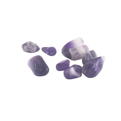 TbmM-01B - Tumble Stone - Amethyst Banded M (grade B) - Vendu en 24x unité/s par extérieur