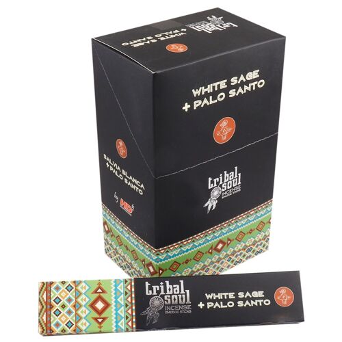 TribalSi-06 - Tribal Soul Incense - White Sage + Palo Santo - Sold in 12x unit/s per outer