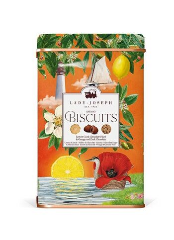 Assortiment de biscuits dans une boîte cadeau en métal 1