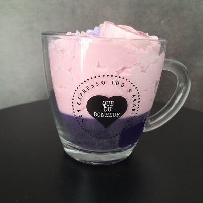 Vela de soja batida con aroma a rosa y violeta