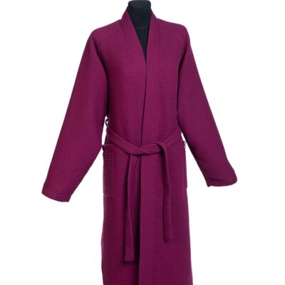 Bathrobe from waffle fabric PURPLE, size XXL