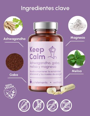 Ashwagandha Keep Calm Just Elements avec Magnésium 60 gélules 5