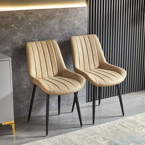 Jarvis Dining Chairs [Set of 2] [Faux Leather]