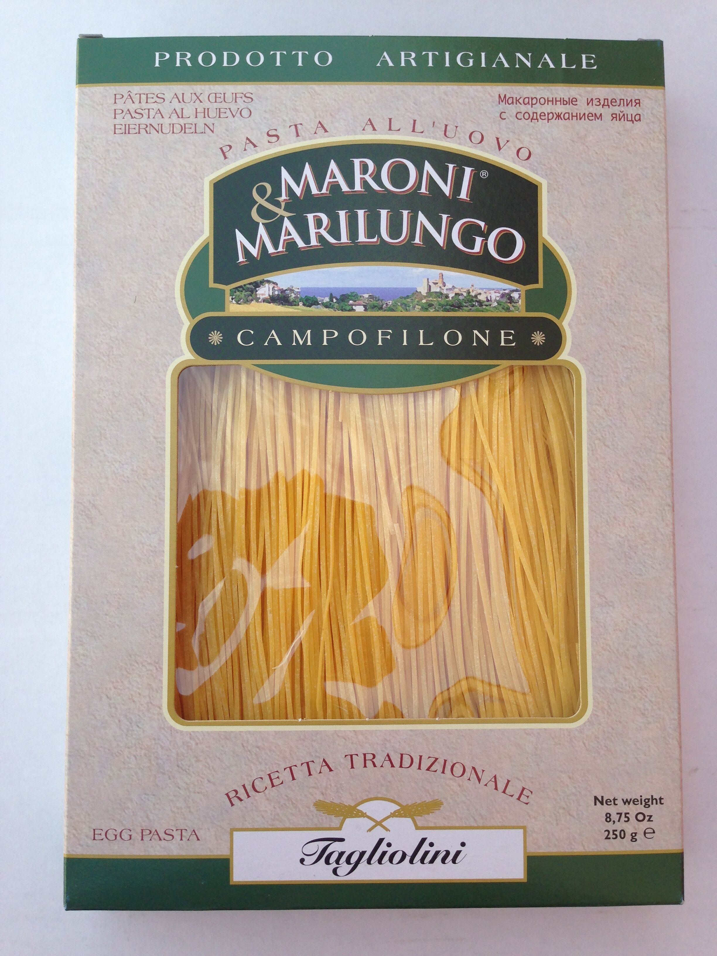 Tagliolini-Nudeln mit schwarzem Seppia Marilungo 250 g.