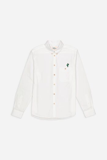 Chemise Oxford Broderie Cactus Coton Bio 1