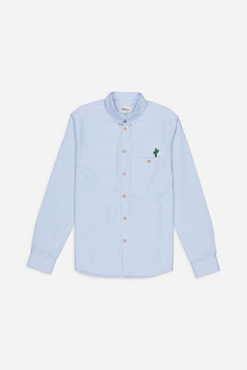 Chemise Oxford Broderie Cactus Coton Bio 2