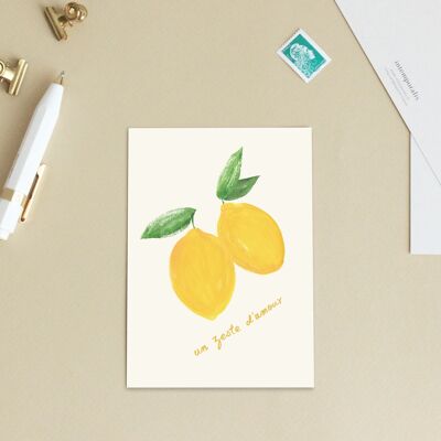Postkarte „A zest of love“ – Humor / Geschenk / Kleine Aufmerksamkeit