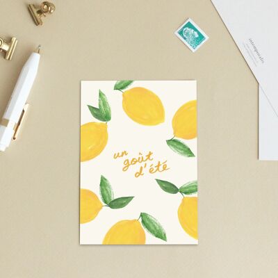 Postkarte „A taste of summer“ – Obst / Kochen / Geschenk / Kleine Aufmerksamkeit