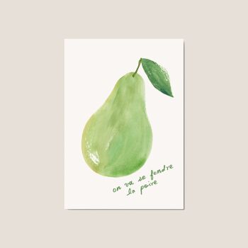 Carte postale "On va se fendre la poire" - Humour / Cuisine / Cadeau / Petite attention 3