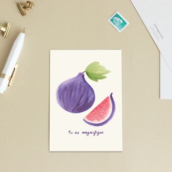 Carte postale "Tu es magnifigue" - Humour / Cuisine / Cadeau / Petite attention 1