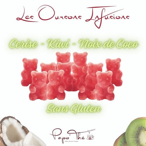 Oursons Infusions Cerise – Kiwi – Noix de Coco: 3 variantes