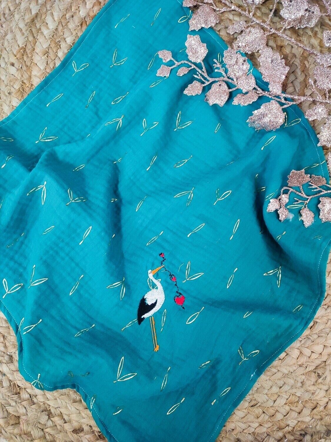 Storch-Babywindel - Doppelte Baumwollgaze - 70 x 70 cm