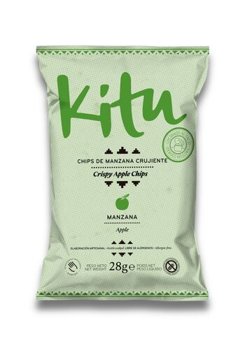 Chips de pommes croustillantes Kitu 28 g. 1