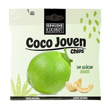 Jeunes chips de noix de coco Véritable Noix de Coco 40g
