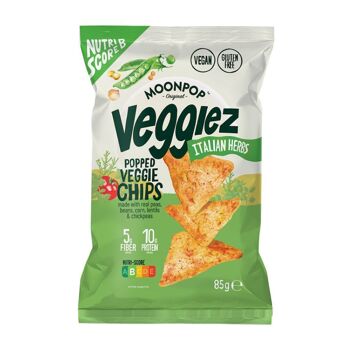 Chips végétaliennes aux herbes italiennes Veggiez Moonpop 85g