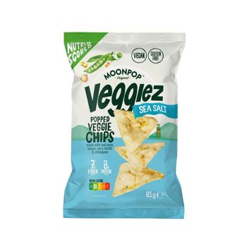 Chips végétaliennes au sel de mer Veggiez Moonpop 85g
