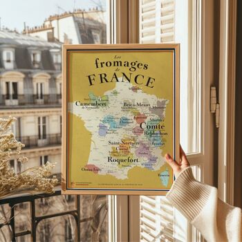 La Carte des Fromages de France - 30x40 cm