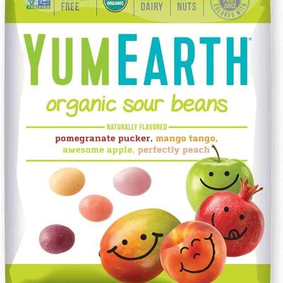 Grajeas ácidas "Sour Beans" orgánicas YumEarth 50g