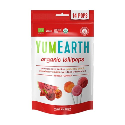 Piruletas orgánicas sabor frutas YumEarth (14un.)