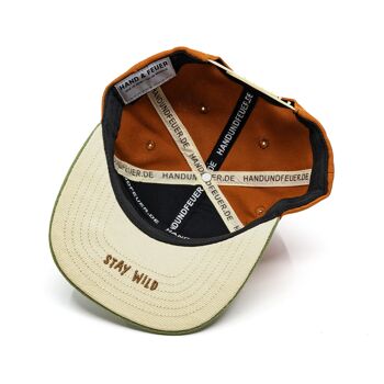 Casquette Wild Snapback - Toile Marron Rétro (Enfants L) 4