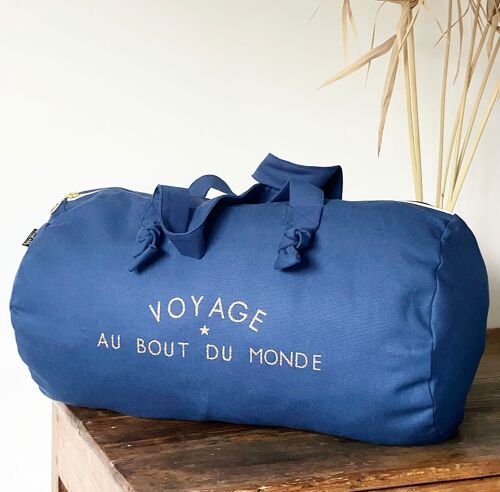 Sac Polochon -marine- Voyage au bout du monde