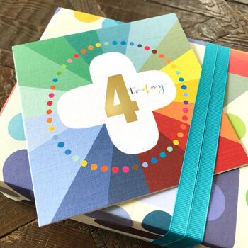GC04 Gold Foiled Cloud 4th Birthday Card 2