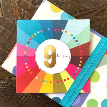 GC09 Gold Foiled Cloud 9th Birthday Card 3