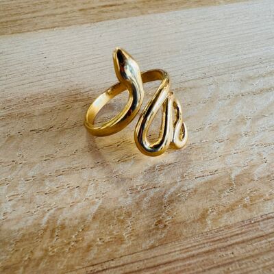 Goldener SNAKE-Ring