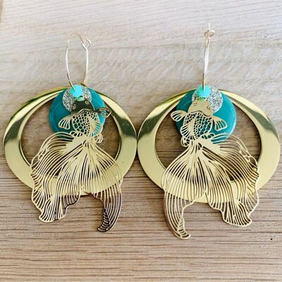 Pendientes AQUA verdes