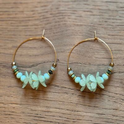 Boucles d’oreilles EVA vert d’eau