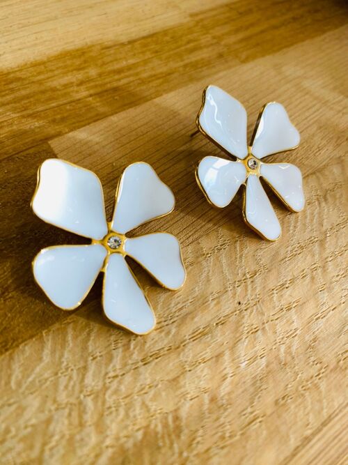 Boucles d’oreilles EDÏTH blanc