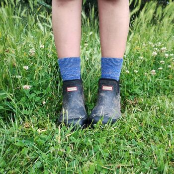 ANKLE SOCKS - cotton - unisex - marl - blue/copper 2