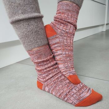 ANKLE SOCKS - cotton - unisex - marl - red/pink 5
