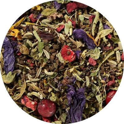 Infusión de Hierbas Coloridas Menta Verbena Frutos Rojos 50g