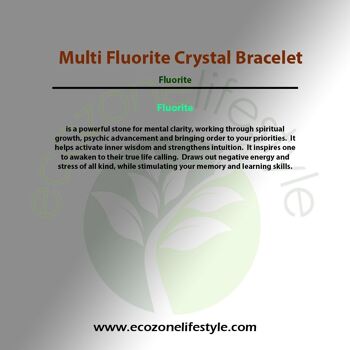 Bracelet Power - Bracelet en cristal multi-fluorite - 6 mm 2