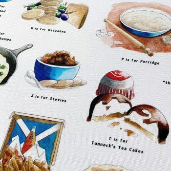 Un torchon « Food & Drink » de l’alphabet très écossais 6