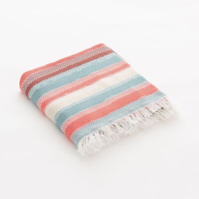 Fouta da Spiaggia, Pareo in Cotone Leggero Soft Touch con Frange CAPRI