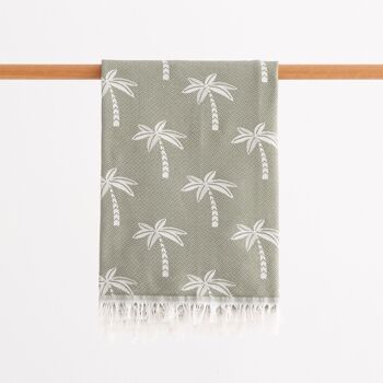 Fouta de Plage, Paréo en Coton Léger Soft Touch avec Franges OASIS 2