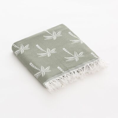 Fouta da Spiaggia, Pareo in Cotone Leggero Soft Touch con Frange OASIS