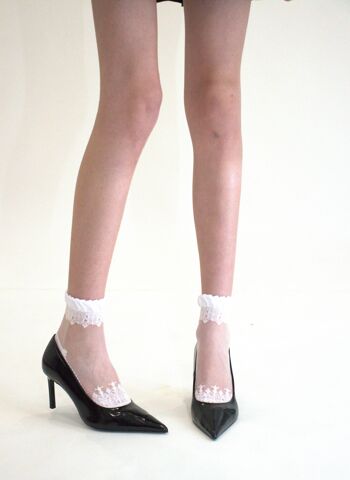 DIVA - blanc - La chaussette femme en voile ultra-résistant 2