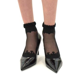 DIVA - Noir - La chaussette femme en voile ultra-résistant 1