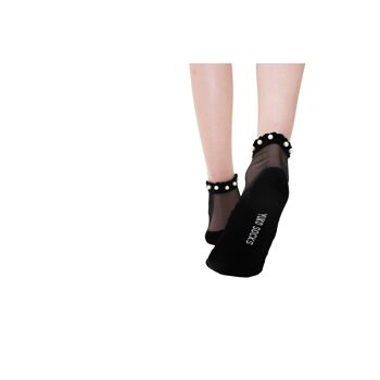 Perla - Noir - La chaussette femme en voile ultra-résistant 2