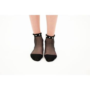 Perla - Noir - La chaussette femme en voile ultra-résistant 3