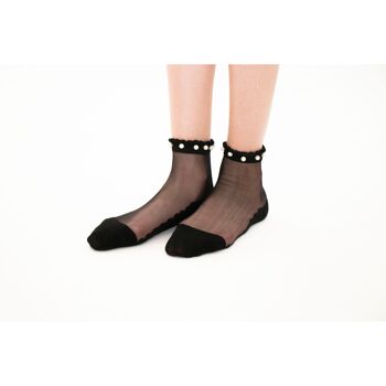 Perla - Noir - La chaussette femme en voile ultra-résistant 4
