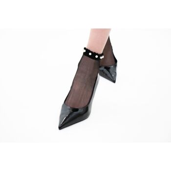 Perla - Noir - La chaussette femme en voile ultra-résistant 8