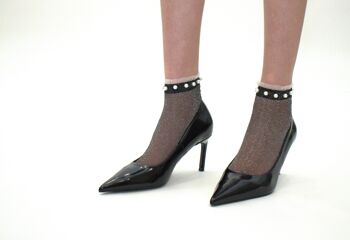 Stella - Noir argenté - La chaussette femme en voile ultra-résistant 5