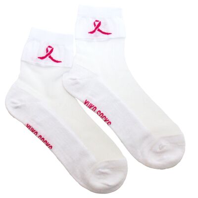 Pink Ribbon – Damensocken aus extrem widerstandsfähigem Voile