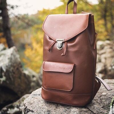 JOE Brauner Lederrucksack